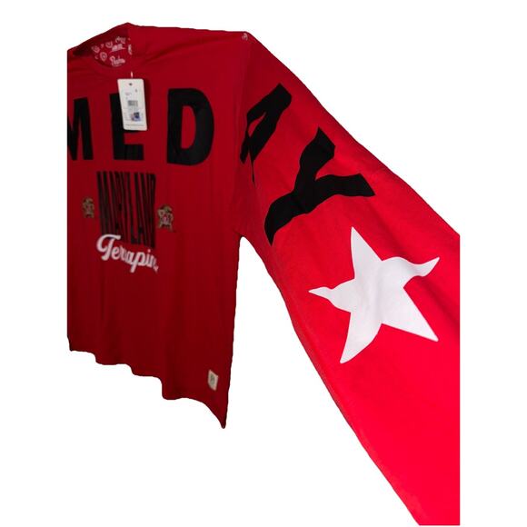 Terrapins GameDay Pressbox NCAA Oversized Long Sleeve Shirt OS New NWT - Picture 5 of 6